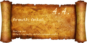 Armuth Antal névjegykártya
